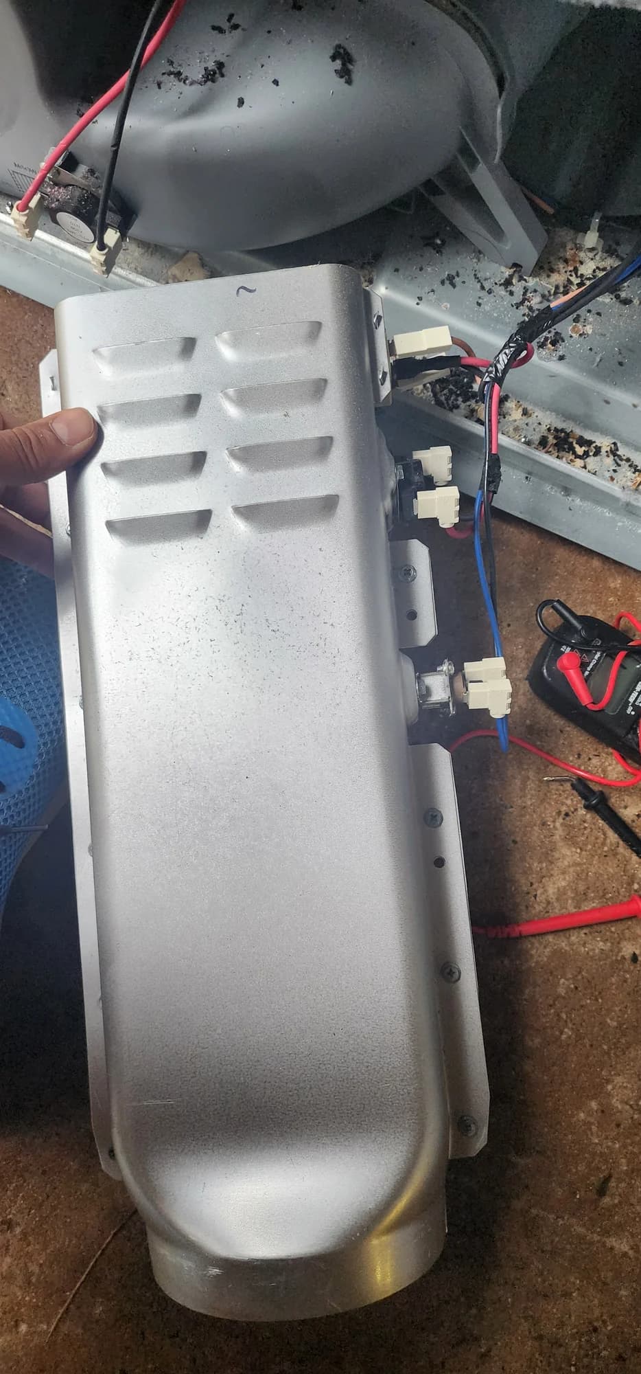 LG dryer heating-element assembly during our Charlotte repair