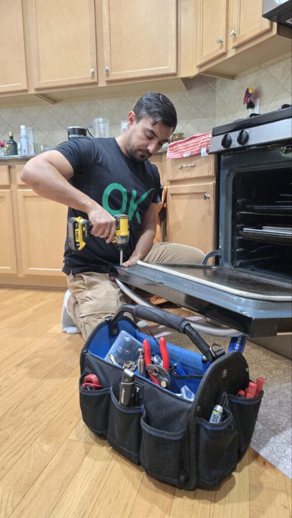 Wizard repairs the oven